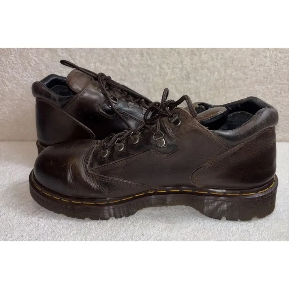 Dr Martens Men 7754 Brown Leather Steel Toe Boots Size 11 England made